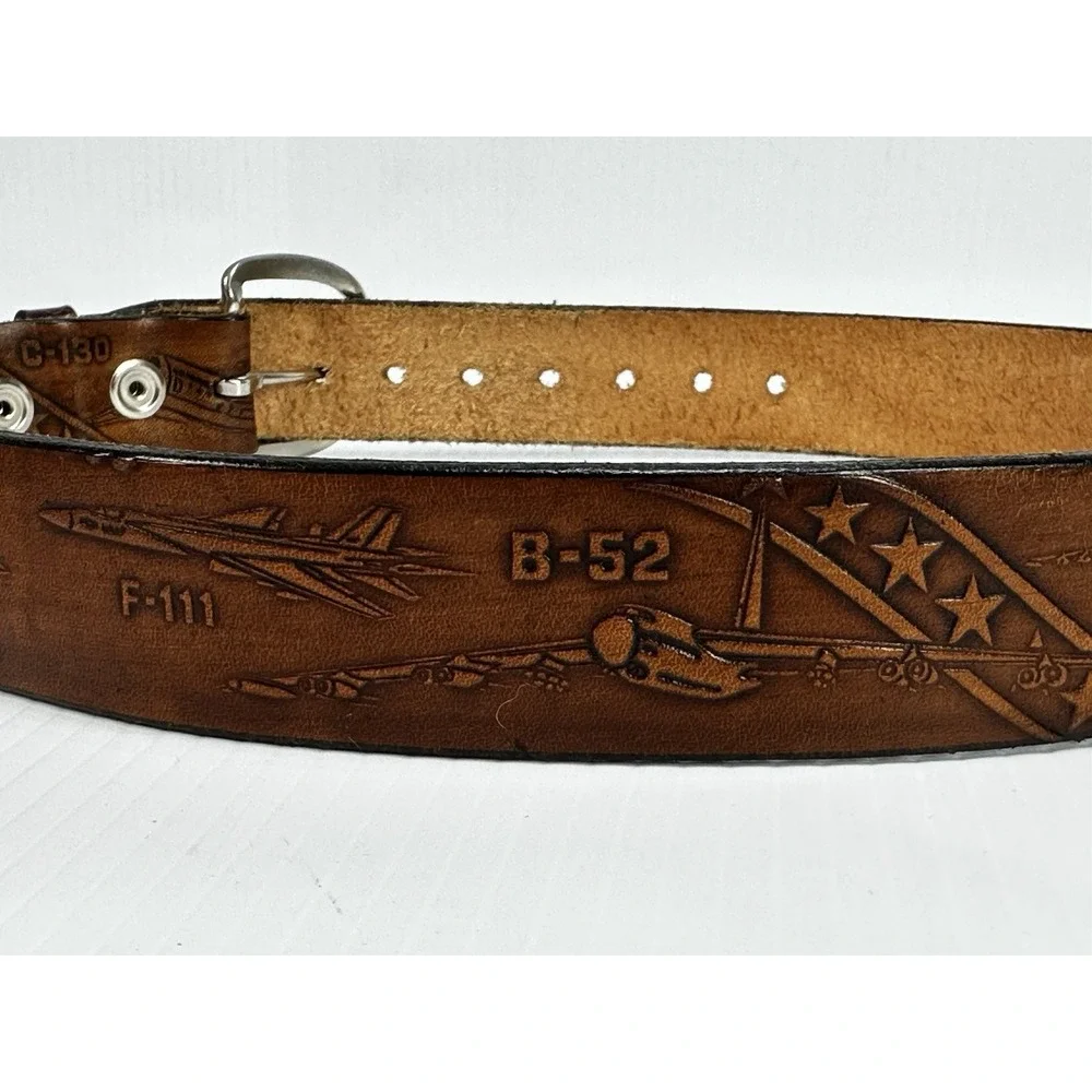 Vintage United States AirForce‎ US Air Force 32 Gavere Leather Belt Made In USA